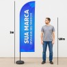 Wind Banner Dupla Face 3mt Completo