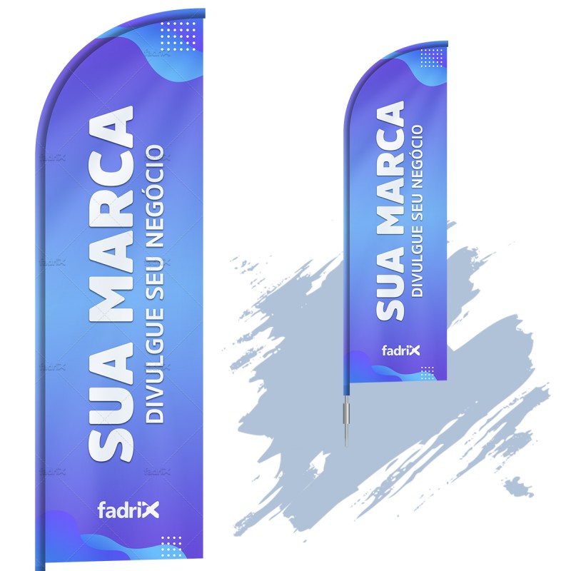 Wind Banner Dupla Face - Bandeira + Haste (sem base)